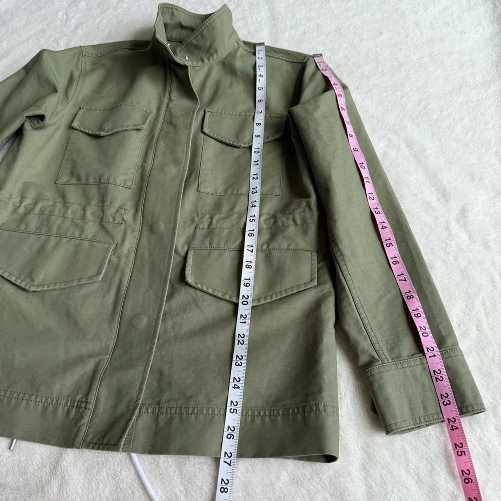 Everlane The Modern Utility Long Sleeve Zip Green Jacket S - Picture 5 of 14